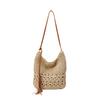 Lazy wind woven bag women's large-capacity versatile leisure beach bag imitation grass woven beach bag tote bag