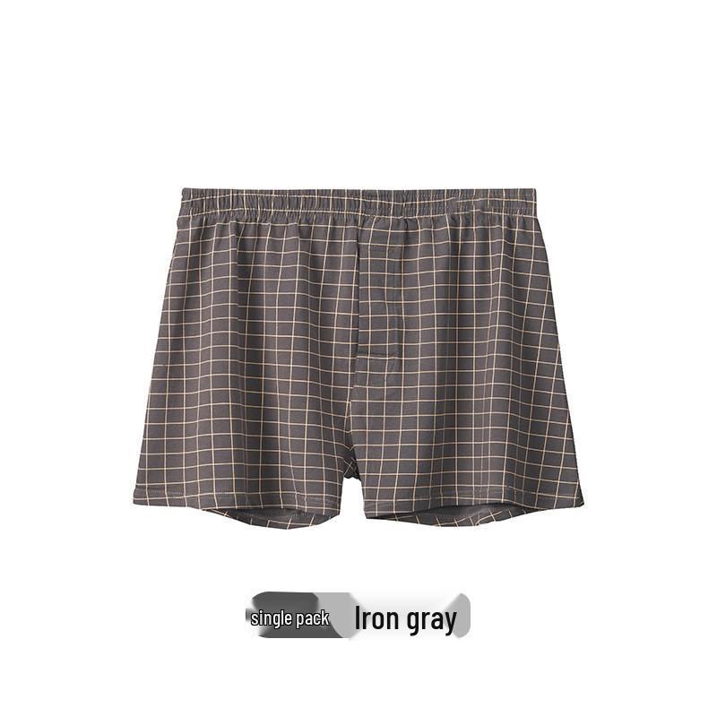 Plaid Boys  Pure Cotton Boxer Briefs – Loose Fit Trendy Underwear 3XL 75-85 kg
