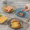 Golden Edge Snack Plate High-end Vegetable Plate Multipurpose Dining Table Plate  Dining Table