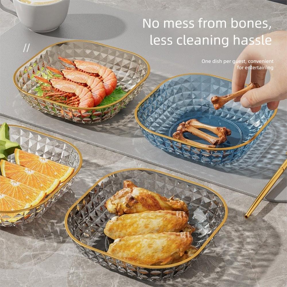 Golden Edge Snack Plate High-end Vegetable Plate Multipurpose Dining Table Plate  Dining Table