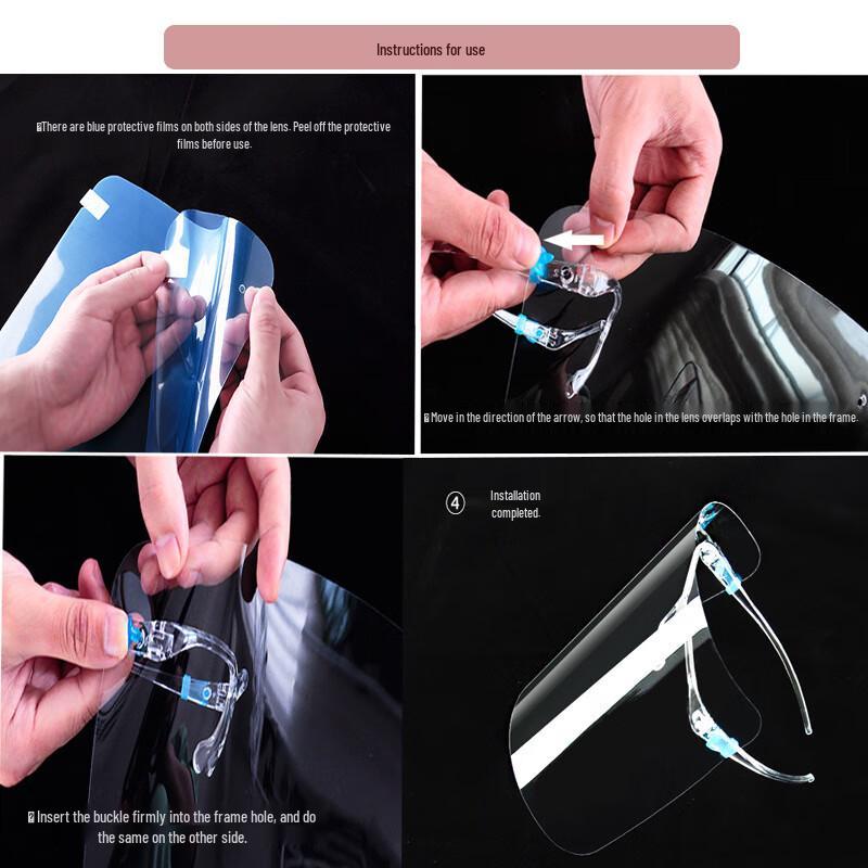 

Одноразовый кухонный защитный экран для лица