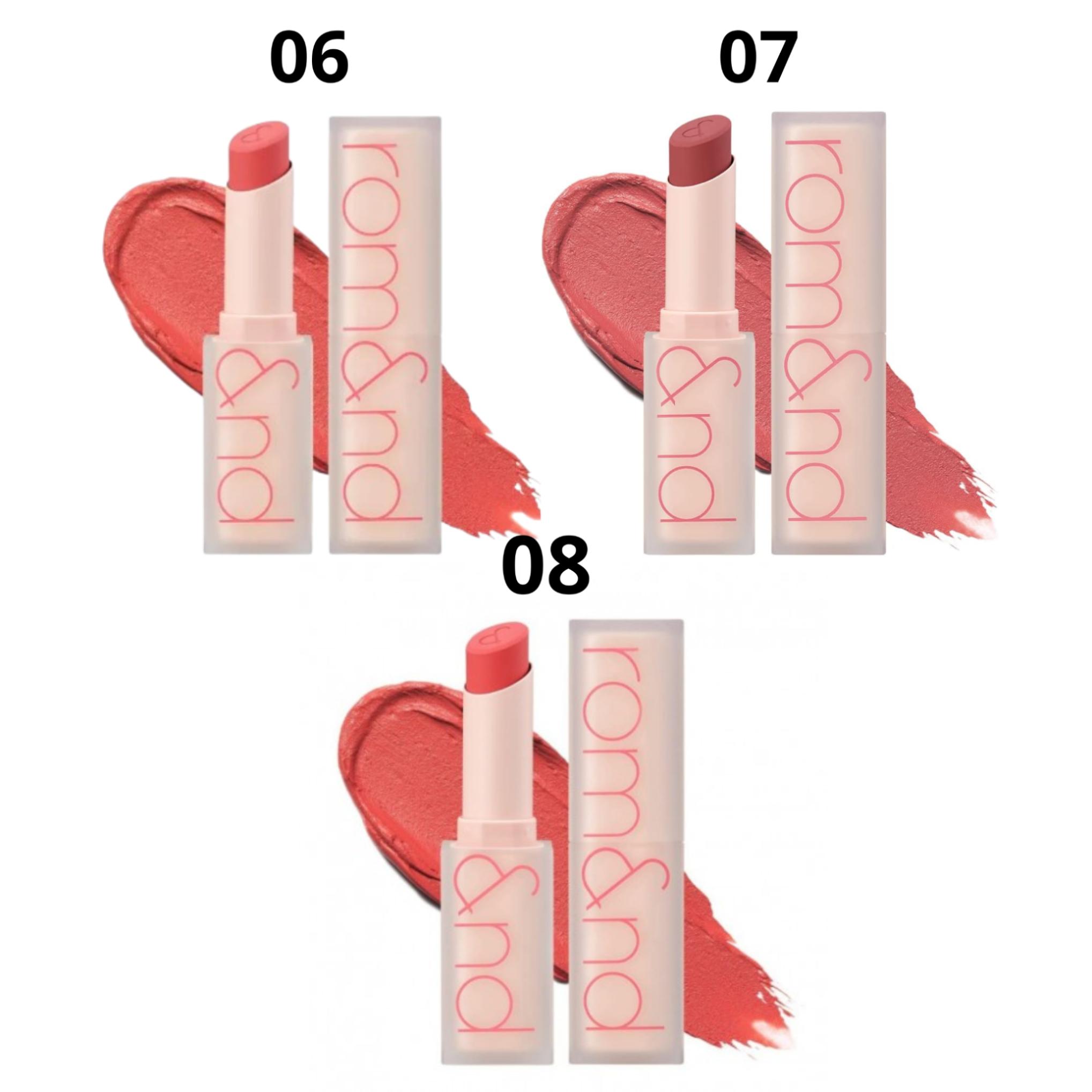 

Zestaw 3 matowych pomadek rom&nd Zero Matte Lipstick 3 x 3 g: 06 Awesome + 07 Envy me + 08 Adorable