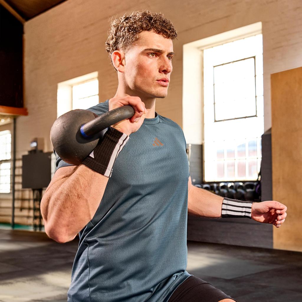 Adidas Tréninkové potítka Vhodné pro obvody zápěstí 15 cm 18 cm (Pár) Černá bílá, - (ADST-13403BK)