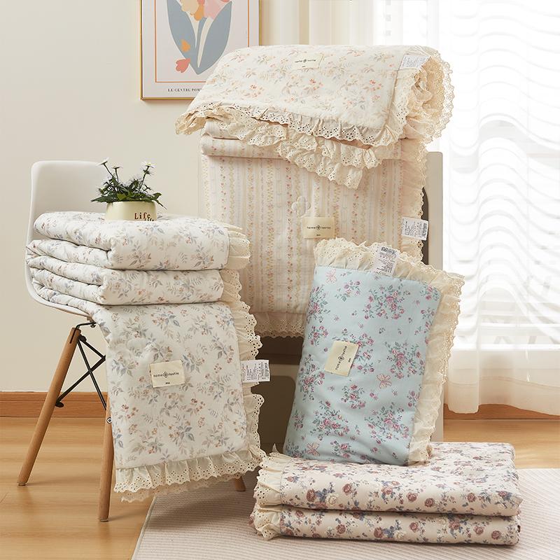 Aurora Full Cotton French Double-Layer Yarn Printed Summer Quilt