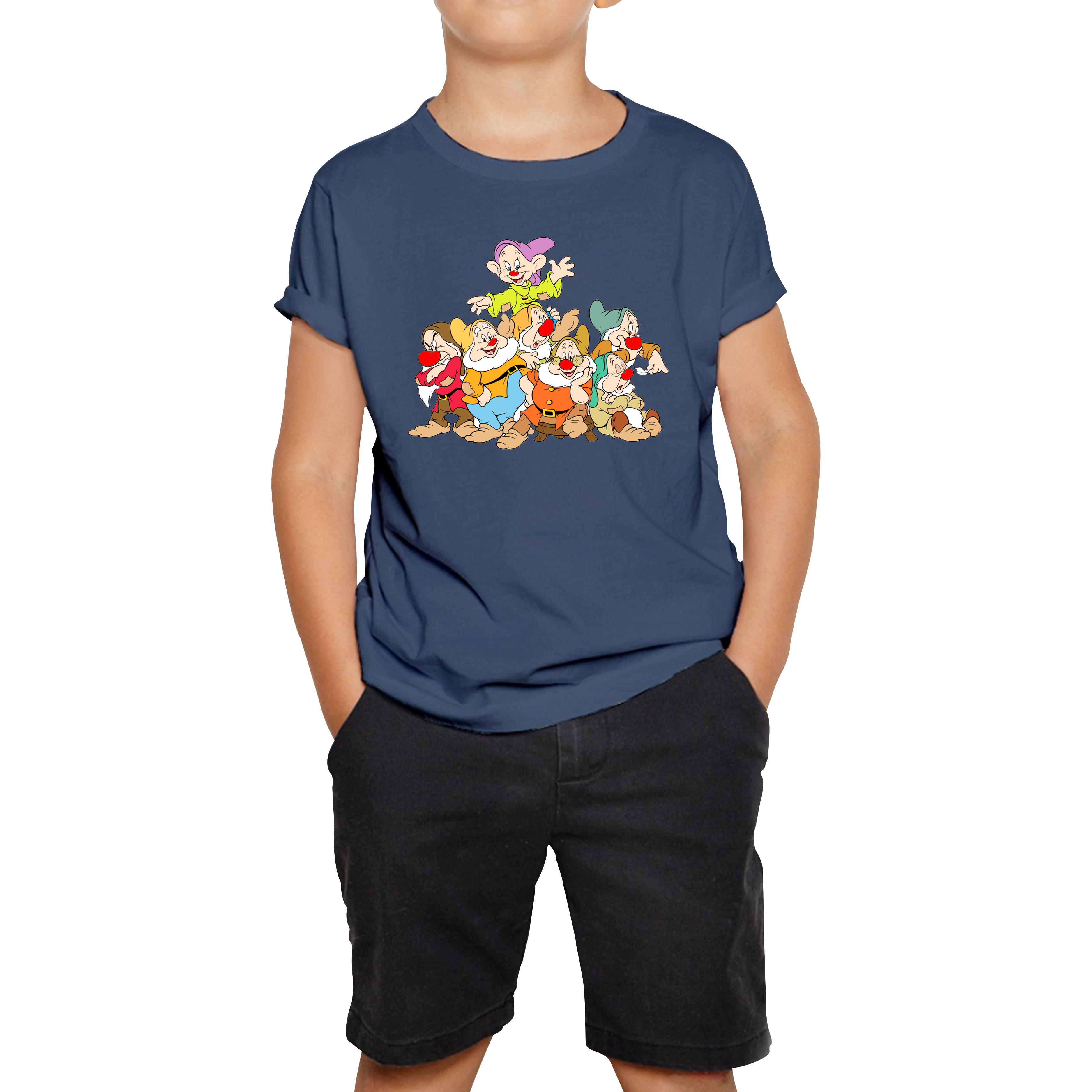 Snow White and Seven Dwarfs Red Nose Day Kids T Shirt 110