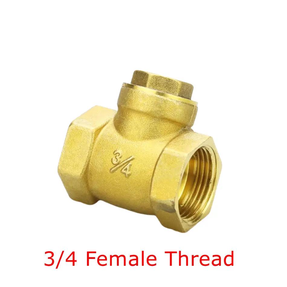 1/2 - 2 inches Female thread Brass Horizontal Check Valve 2-ways Threaded Swing Water Pipe Fitting