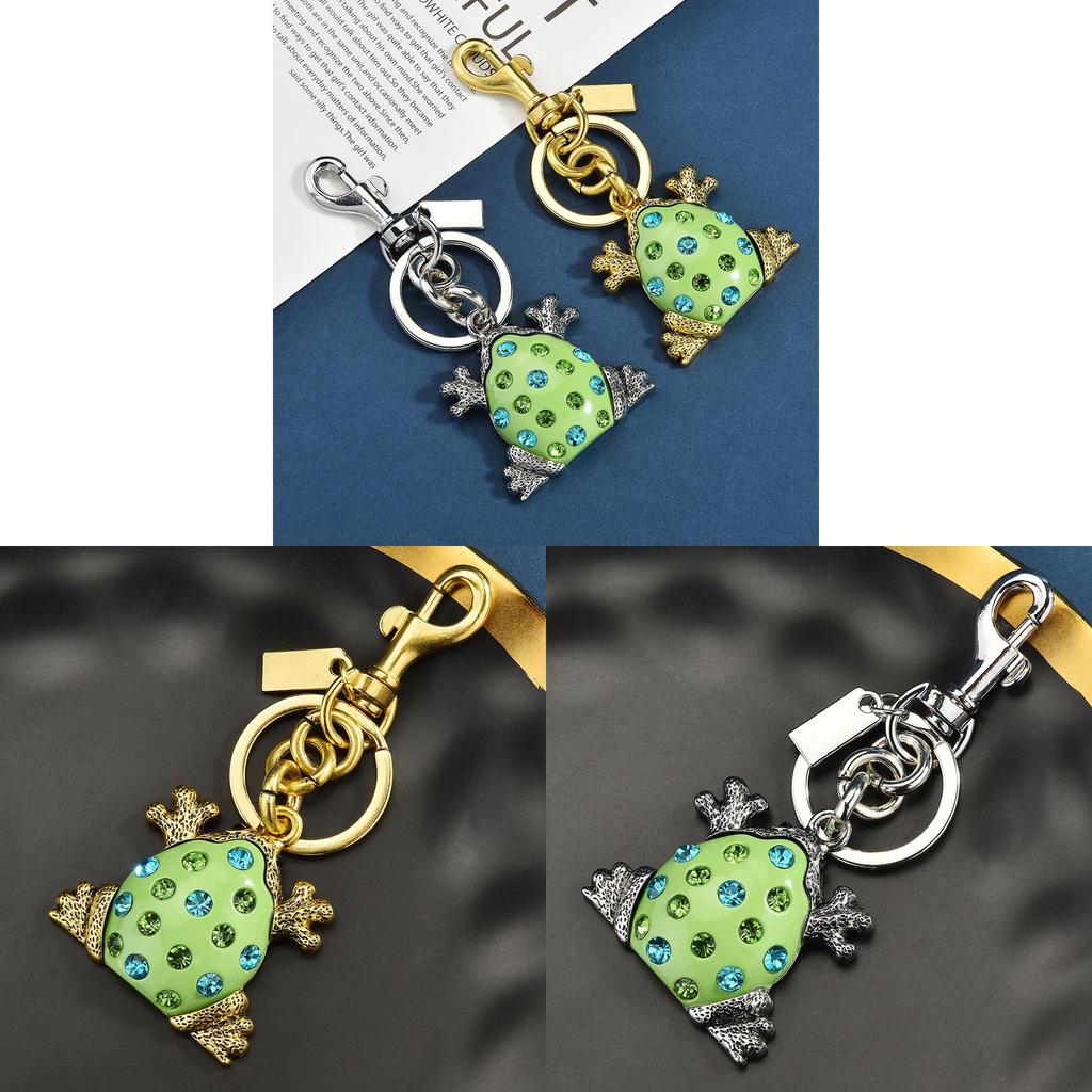 Summer Frog Bag Decor Alloy Gold Silver Keyring Fashion Accessory For Women