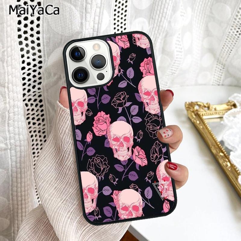 Gothic Fashion Skull Phone Case Cover For iPhone 17 Air 16 16e 15 plus 11 12 13 14 pro max shell coque