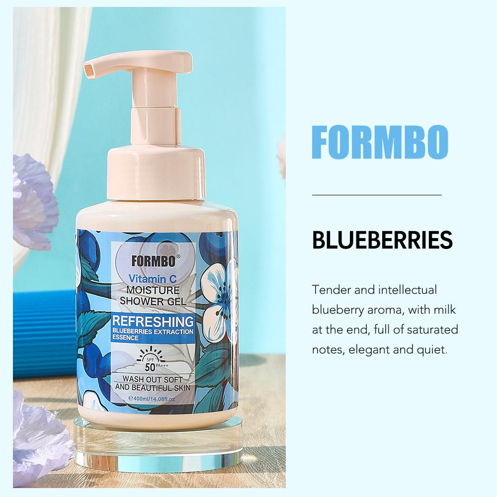 FORMBO Liquid Bubble Mousse Body Wash Fruit Scent Deep Cleansing Moisturizing Shower Gel for Men Women 500ml