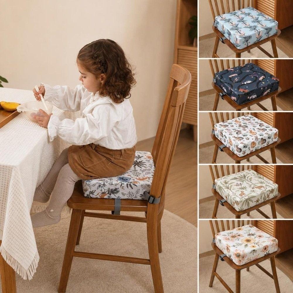 Thickened Children Booster Seat Cartoon Printed Toddler Chair Cushion  For Children