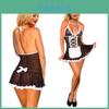 Seductive Maid Uniform Cosplay Lingerie Costume With Headband Women's Clothing