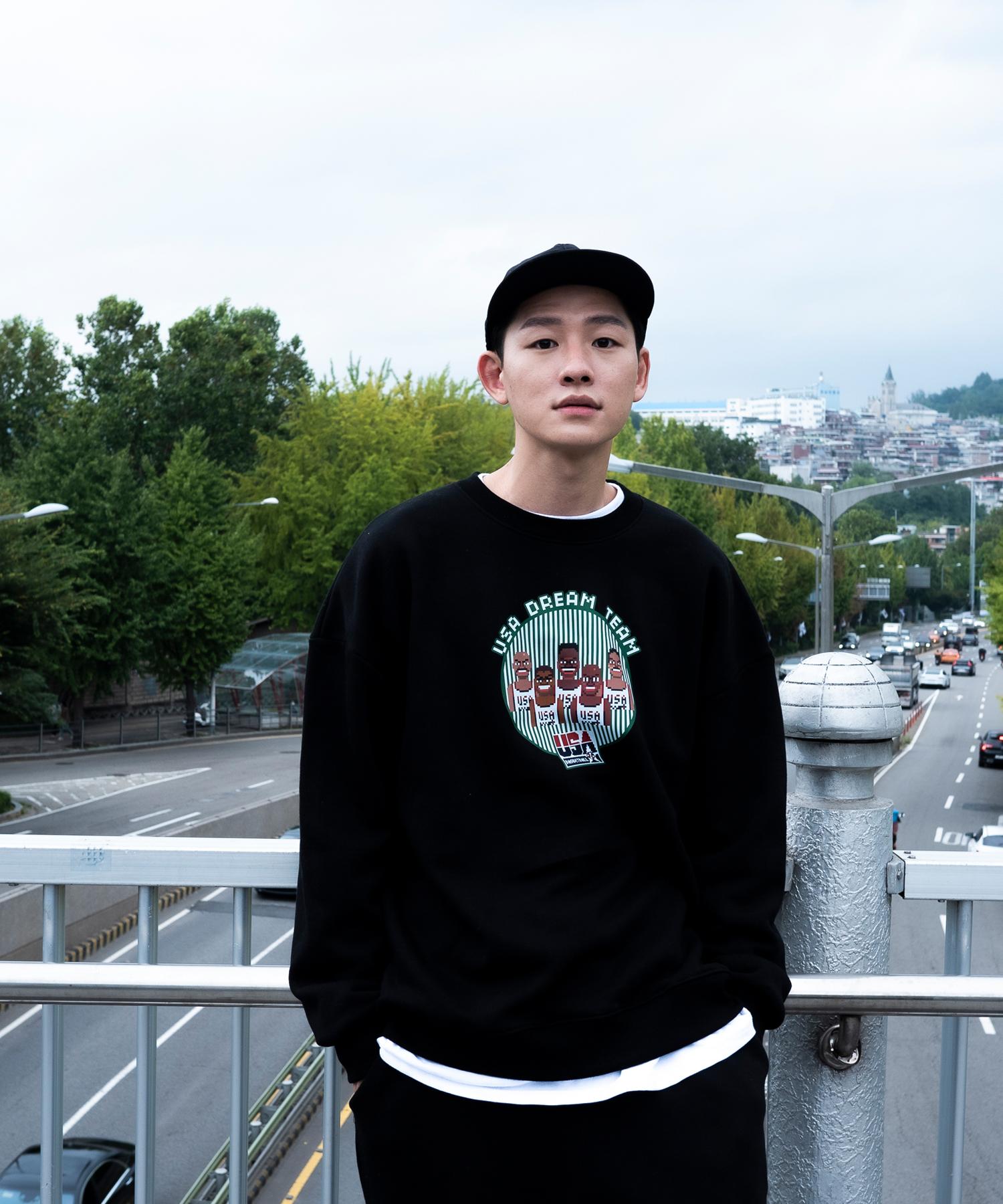 Sturf X Ju Jae-Beom Пиксель 92 Свитшот Мечта Черный Kimo M