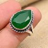 Faceted Green Onyx Gemstone Handmade Jewelry 925 Sterling Silver Ring For Thanksgiving