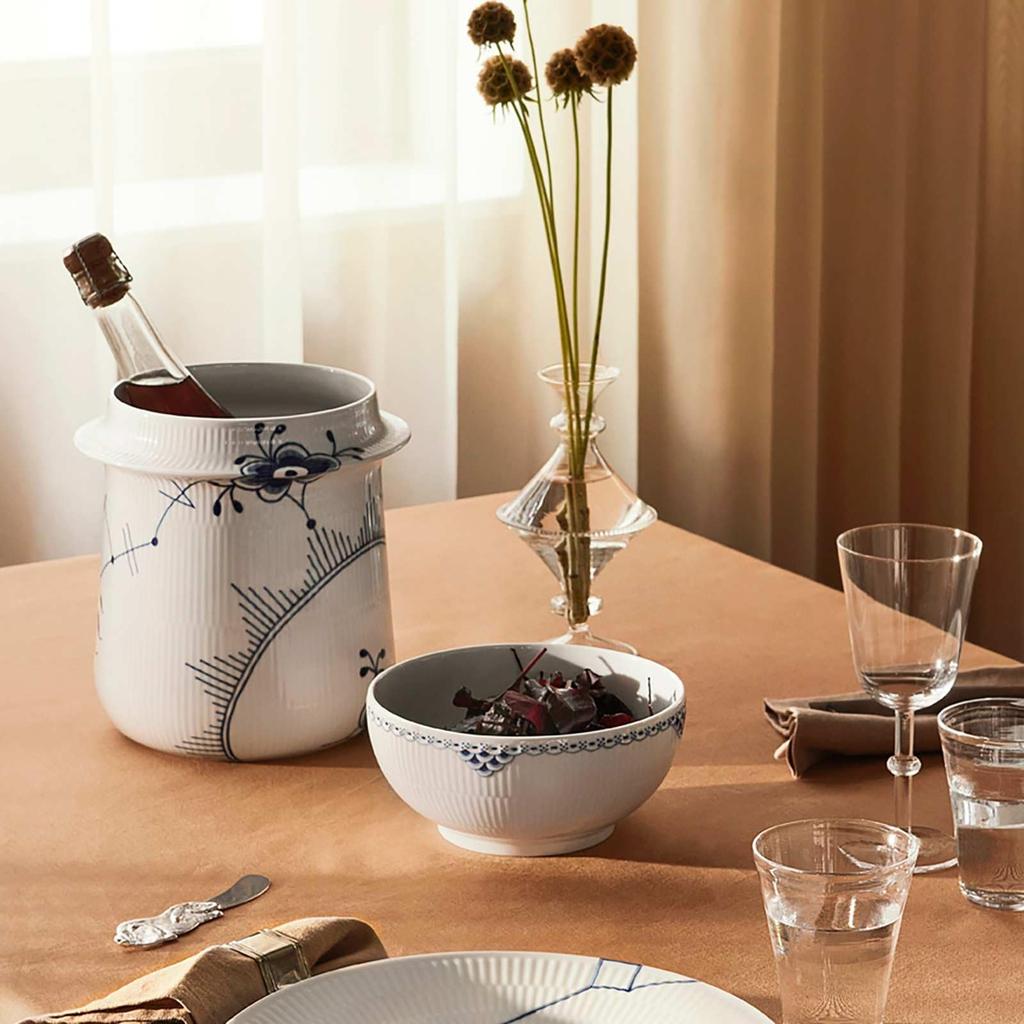 [Officially Imported] Royal Copenhagen Blue Fluted Mega Wine Cooler, Perfect for Weddings and Gifts, 1073144