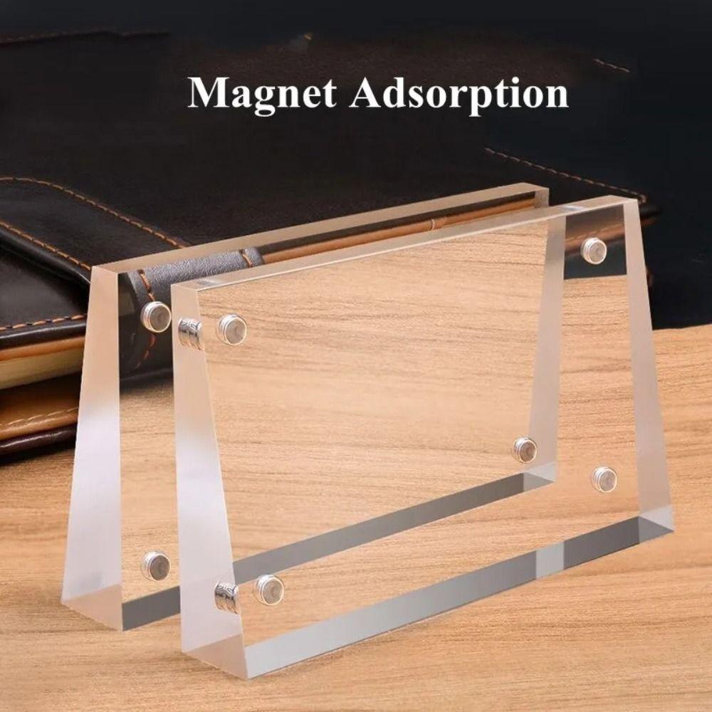 Acrylic Picture Frame Clear Sign Holder Stylish Card Tags  Home Decor