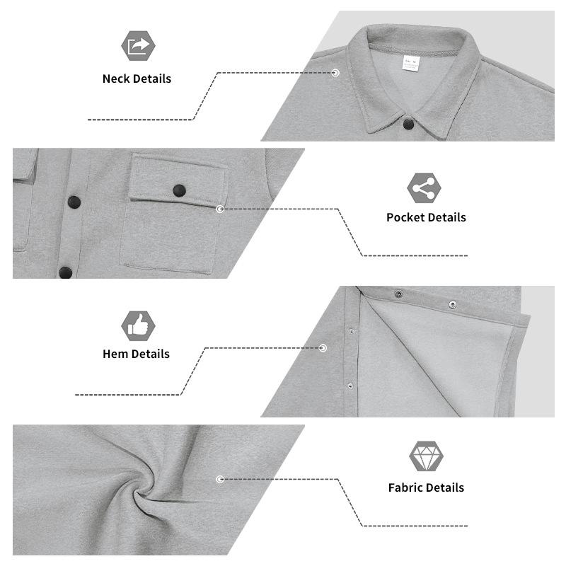 Autumn and Winter Heavyweight European and American Men's Loose and Casual Multi Pocket Plus Velvet Lapel Jacket Jacket Jacket