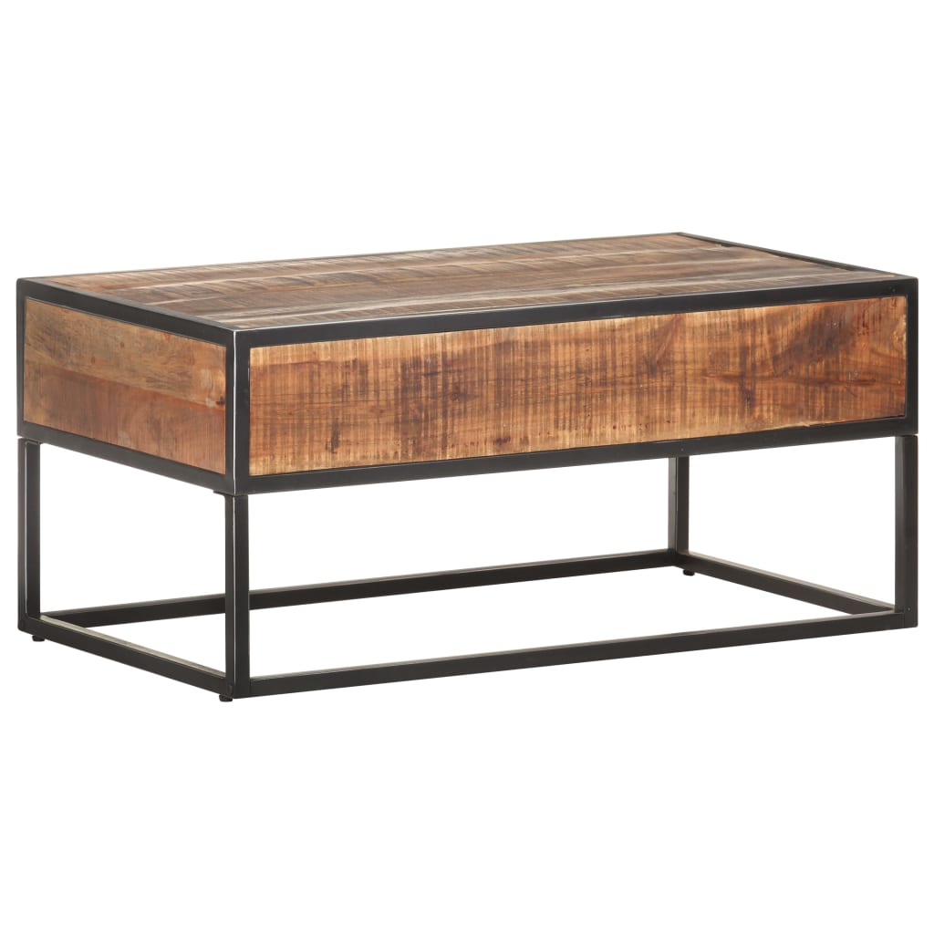 Coffee Table 90x50x40 Cm Rough Acacia Wood