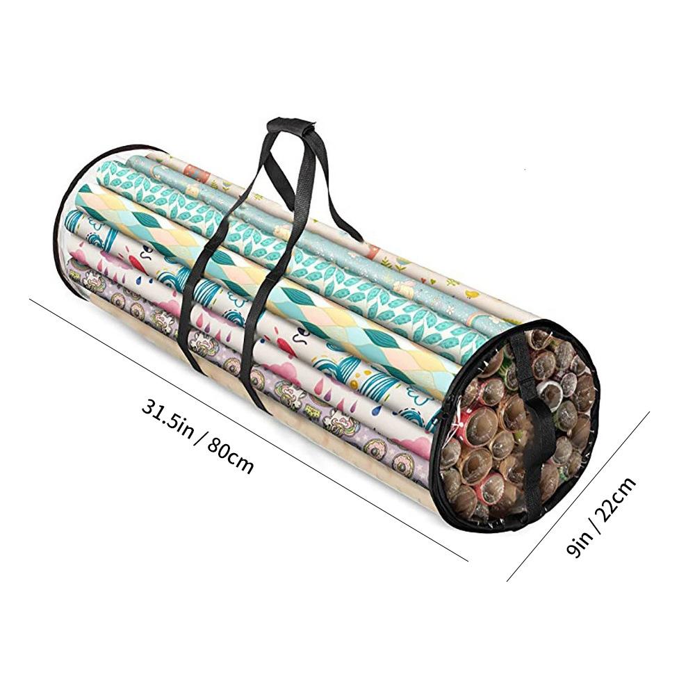 Christmas Wrapping Paper Storage Bag, Double-layer Waterproof Oxford Cloth, Large Capacity, Gift Storage Bag, Household Item