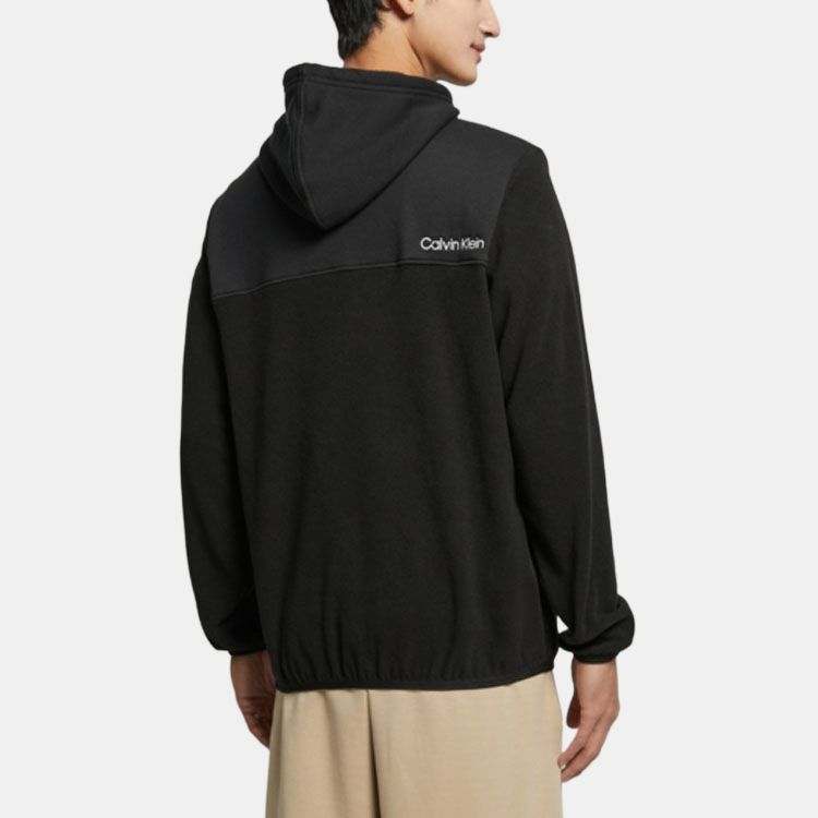 Calvin Klein FW22 Brand Logo Embroidered Hoodie Men Hoodies Black 40KC439-BAE