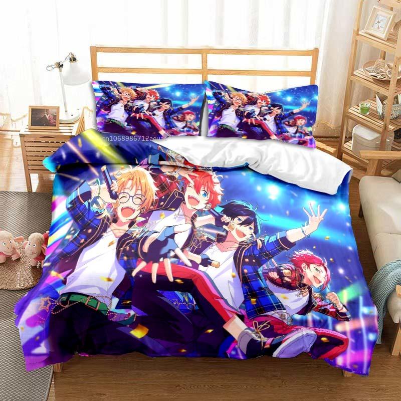 

Новый Аниме Рок-группа Ensemble Stars Все Сезоны Полуторный Комплект Постельного Белья 3 Предмета Комплект Одеяла Пододеяльник Двуспальный Кинг Чехол для Одеяла EU single(135x200cm)