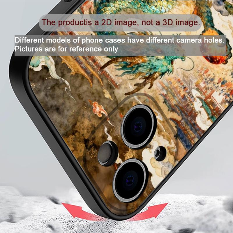 Stylish Chinese Style Golden Dragon Printed Phone Case for Samsung Galaxy S25 S24 S24+ S23 Ultra S22 Plus S21 FE S20 Hard Cover