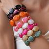 Acrylic Irregular Bracelet Candy Colored Oval Bracelet with Exaggerated Personality Niche Fashion Temperament and Handmade Accessories