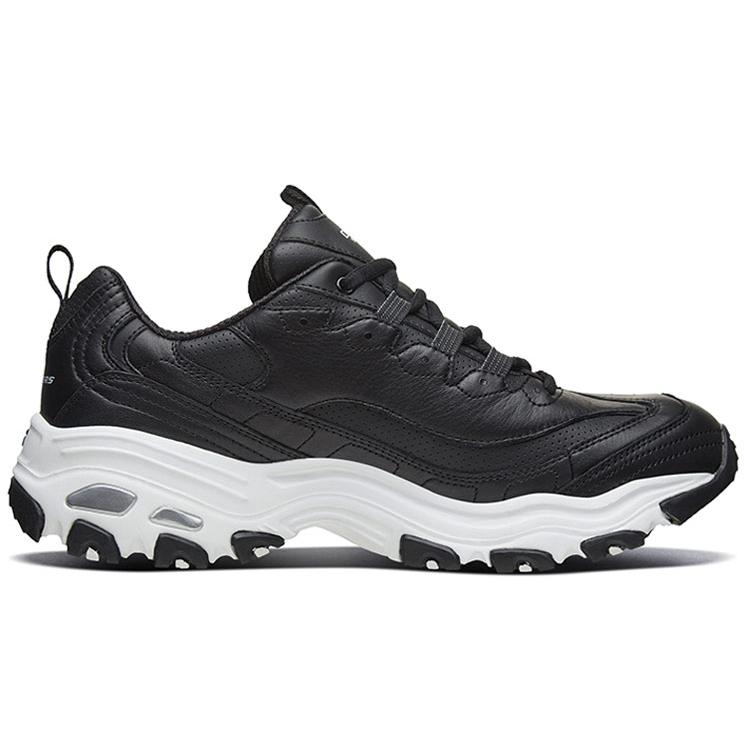Skechers D Lites 1.0 Low Top Daddy Shoes Black 51888-BKW