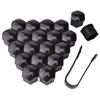 20 Pcs Car Wheel Nut Caps 19mm Auto Hub Screw Cover Black Plastic Anti Dust Car Wheel Nut Bolt Covers Tire Accessories Lug Nuts