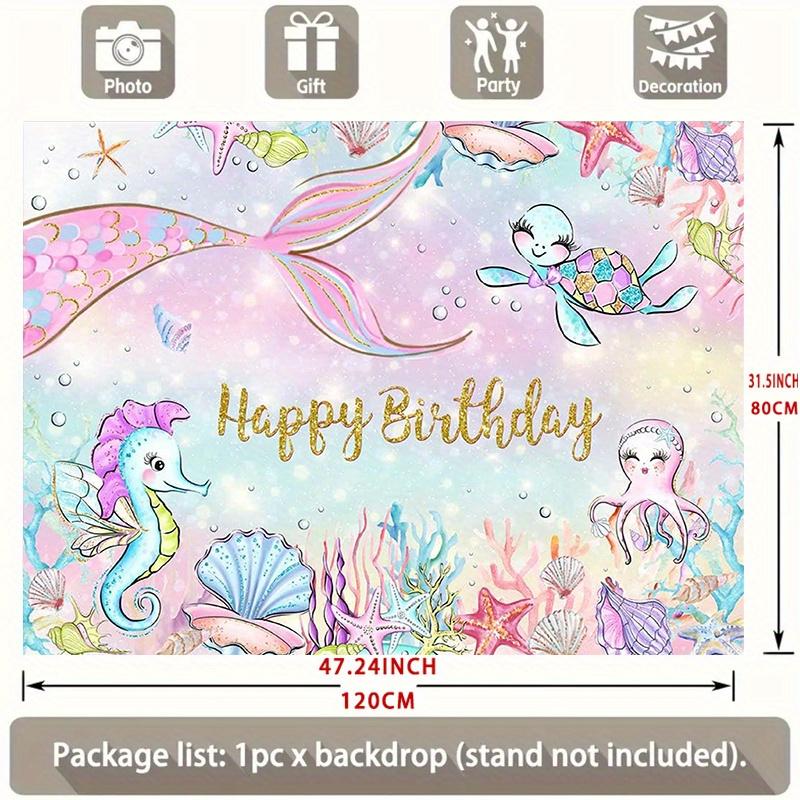 Under The Sea Birthday Backdrop 1pc - Wall Hanging Decor