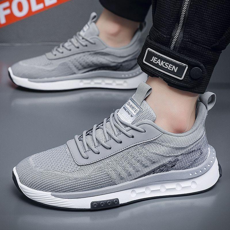 Man Shoe Lightweight Casual Shoes for Men Tennis Summer Mesh Sneakers Black Comfortable Size 44 Elegant Footwear Offer Walking