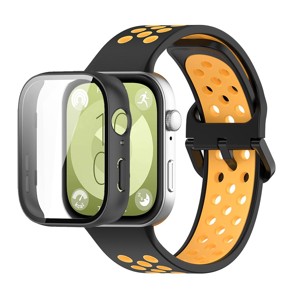 Case+Silicone band For Huawei Watch Fit 3 Strap Accessories Sprot breathable Replacement Correa Bracelet Huawei Watch fit3 cover