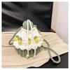 Handmade Knitted Cake Bag Children's Oblique Span Knitted Bag Finished Yarn Crocheted Sweet Lady Yarn Bag Christmas