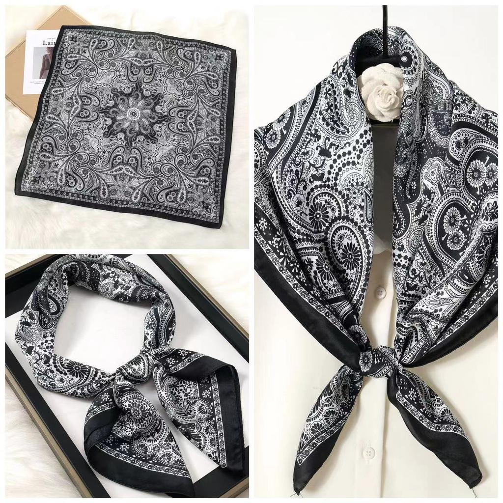 Eleganti Foulard di Seta da Donna Con Centinaia di Camicie, Assistenti di Volo, Decorazione Professionale, Protezione del Collo, Foulard, 70 Foulard Quadrati Piccoli.