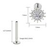Stud Labret Flat Back Coração Quebrado ASTM F136 Titânio Right Grand 16G Argola de Cartilagem Coração CZ Piercing Helix Tragus Joia