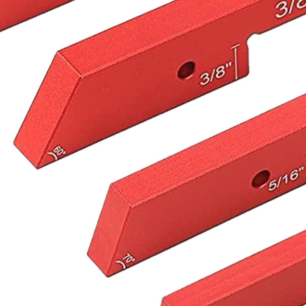 7pcs Different Thickness Setup Blocks Height Gauge Set Red Adjustable Height Gauge  Table Saw