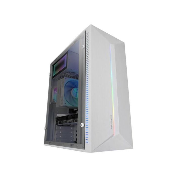 Mars Gaming Mc-blaze Caixa PC Atx Ventoinha Frgb 80mm Barra Led Rgb Frontal Branco