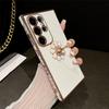 For Samsung Galaxy S24 Ultra Luxury Plating Frame Ring Stand Holder Phone Case For Samsung S21 S22 S23plus A25 A52 A54 A55 Cover