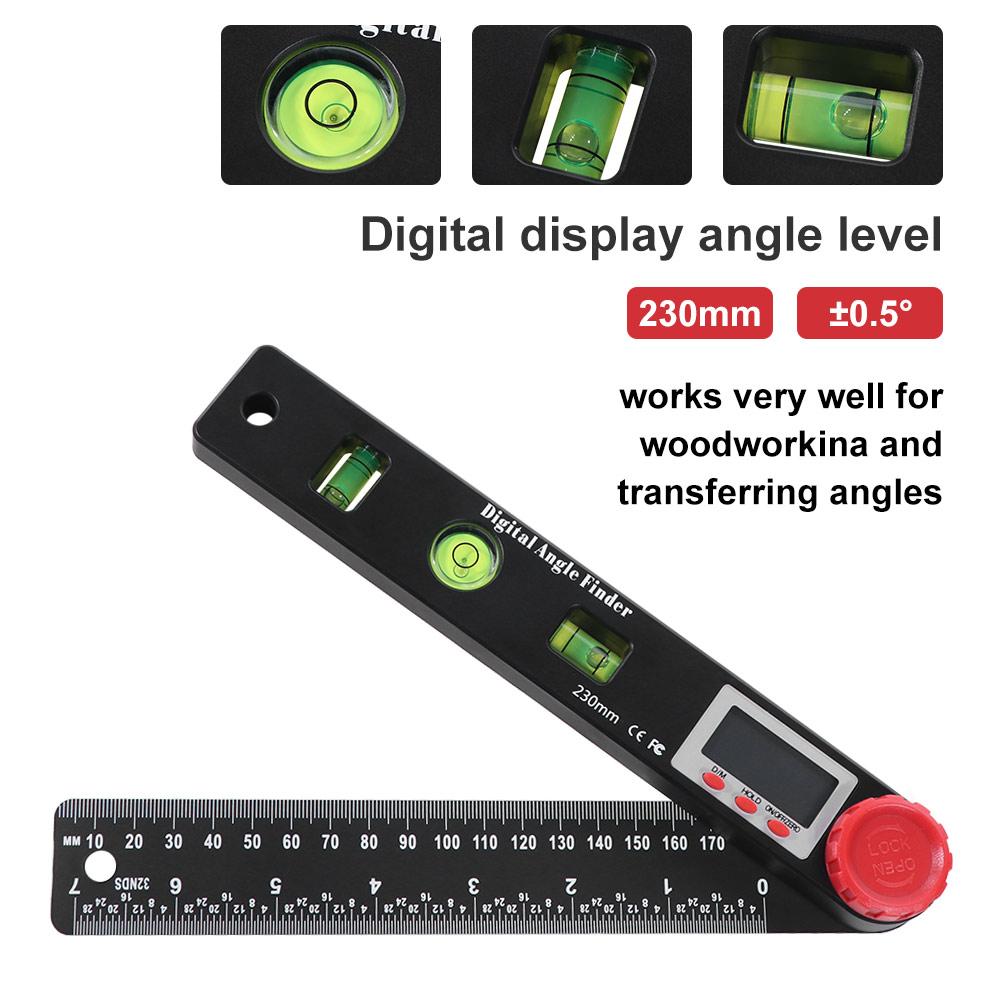 230mm Digital Protractor Digital Display Measuring Angle Ruler  Digital Instrument