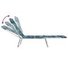 Folding Sun Loungers 2 pcs Steel and Fabric with Leaf Pattern