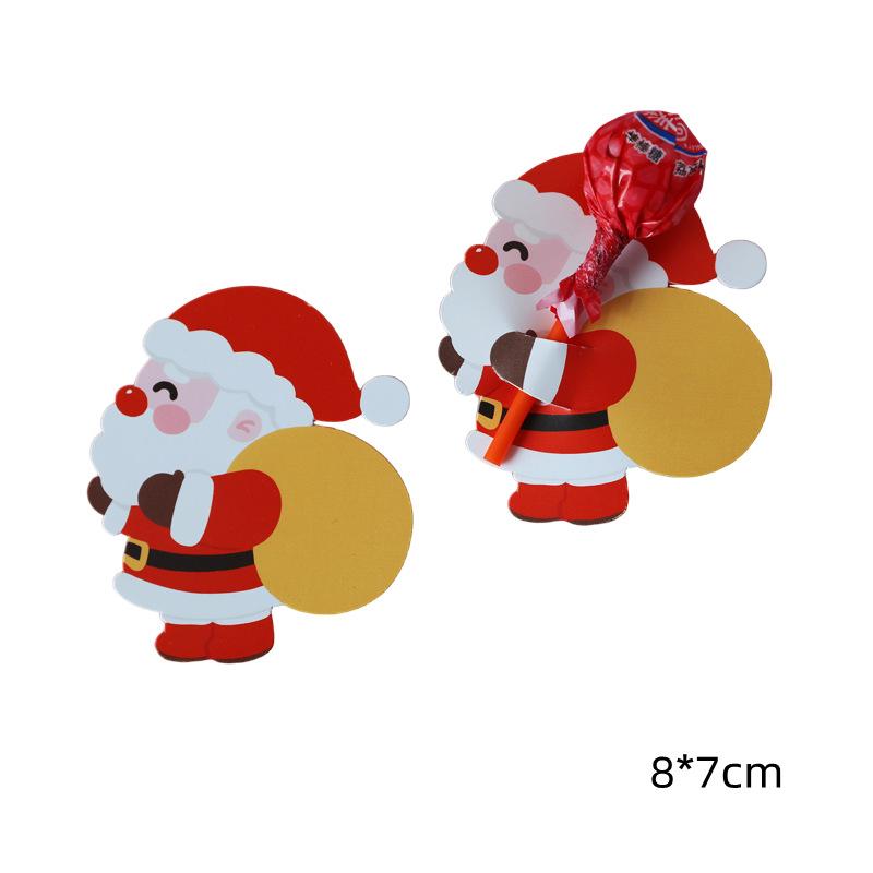 Christmas Lollipop Cards, Candy Decor Insert Cards, Kindergarten Message Reward Cards, 50 Pieces