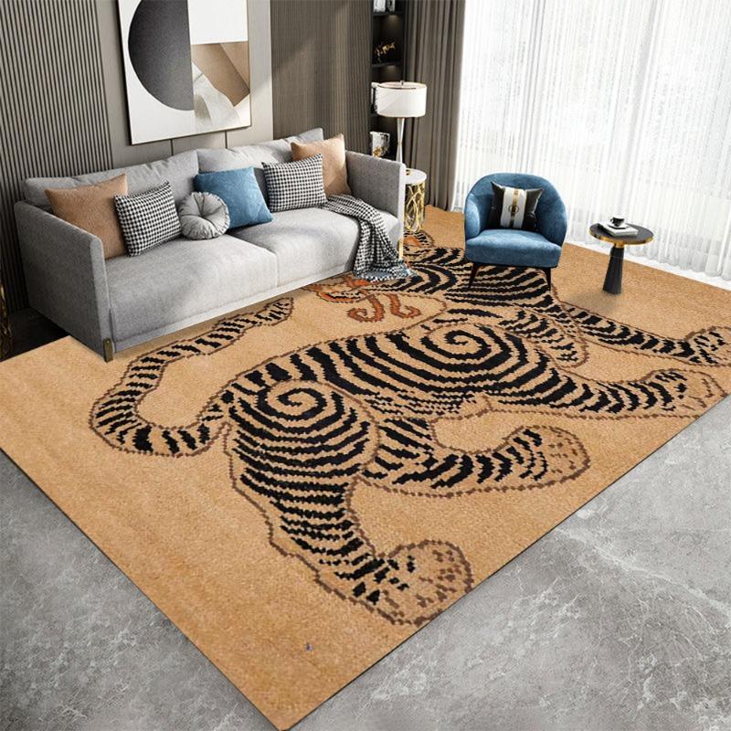 Retro Animal Carpet for Living Room Abstract Print Children's Bedroom Room Decor Rug Home Decoration Luxury Large Area Soft Mat
