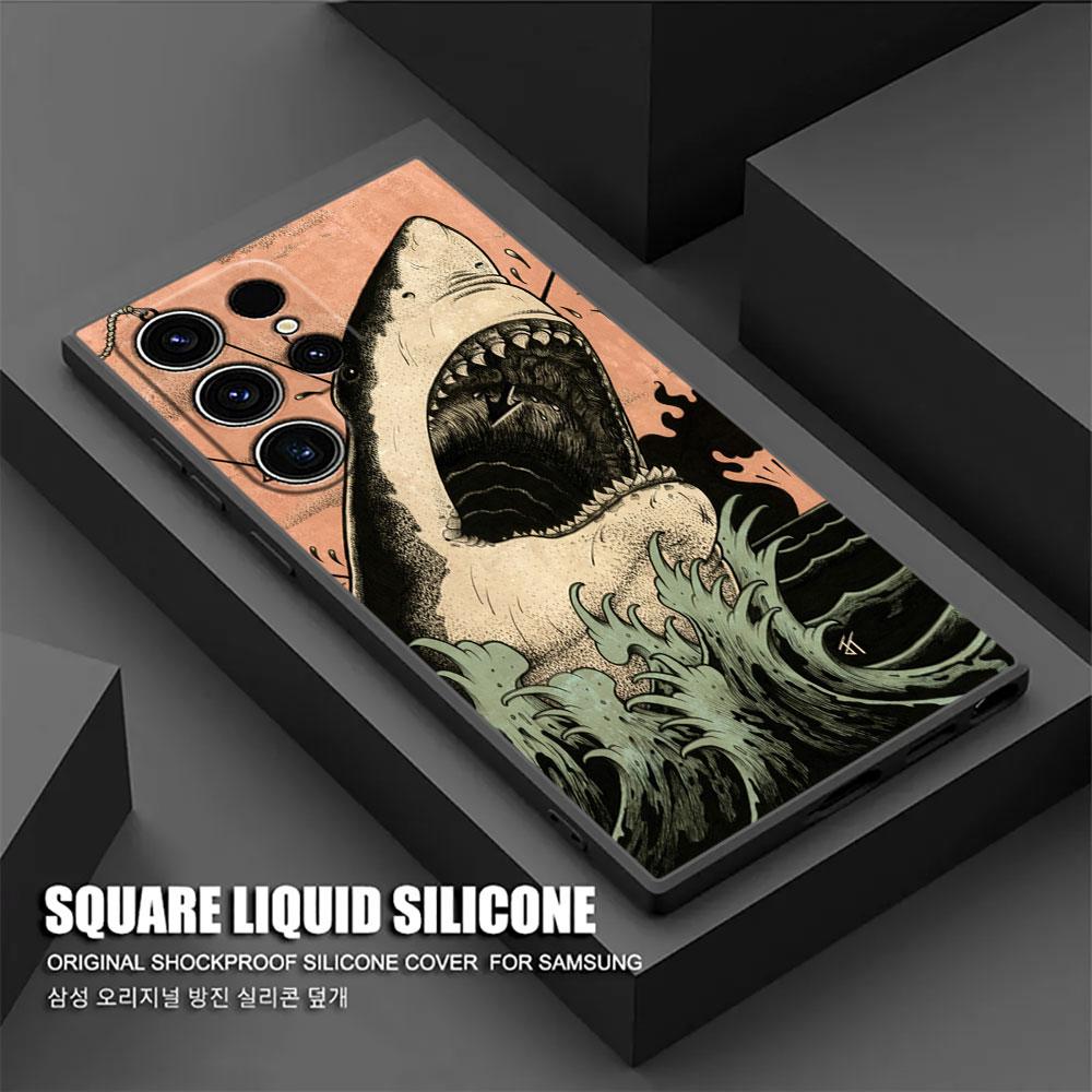 Japanese Culture Wave Dragon Anime S26Ultra Case For Samsung Galaxy S26 S25 S24 S23 S20 S21 FE S22 Ultra Plus Cases Phone Cover