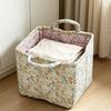 Fabric Pastoral Laundry Storage Bin with Easy Carry Handles Washable Clothes Hamper for Shelves Closet Laundry Home Office Decor