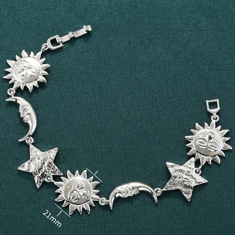 Vintage Starfish Seahorse Shell Splicing Bracelet Personalized Bohemian Wind Sun Moon Star Jewelry Vl667