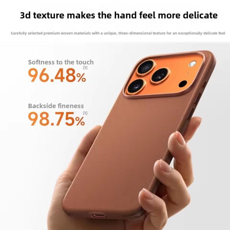 TechWoven Magsafe Case for iPhone 17 Pro Max 16 Pro Wireless Charge Cover TechWoven Case with MagSafe Magnetic Weaving Texture