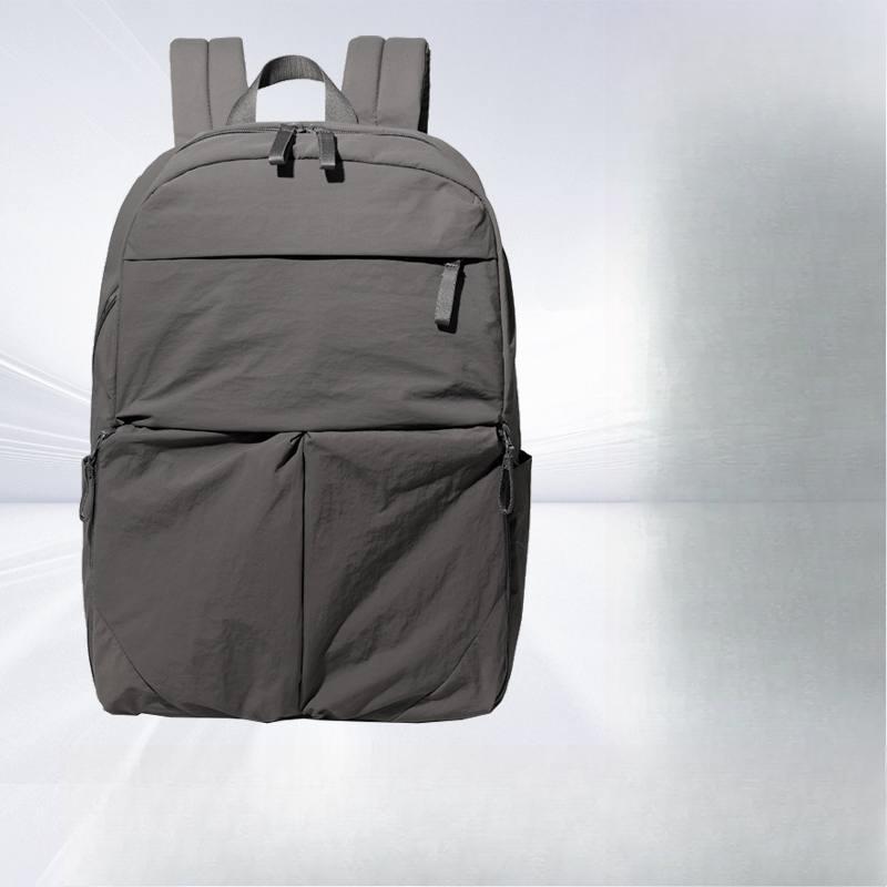 Backpack for Men and Women Large Capacity Solid Color Korean Version Versatile School Bag Junior High School Backpack Double Shoulder Bag