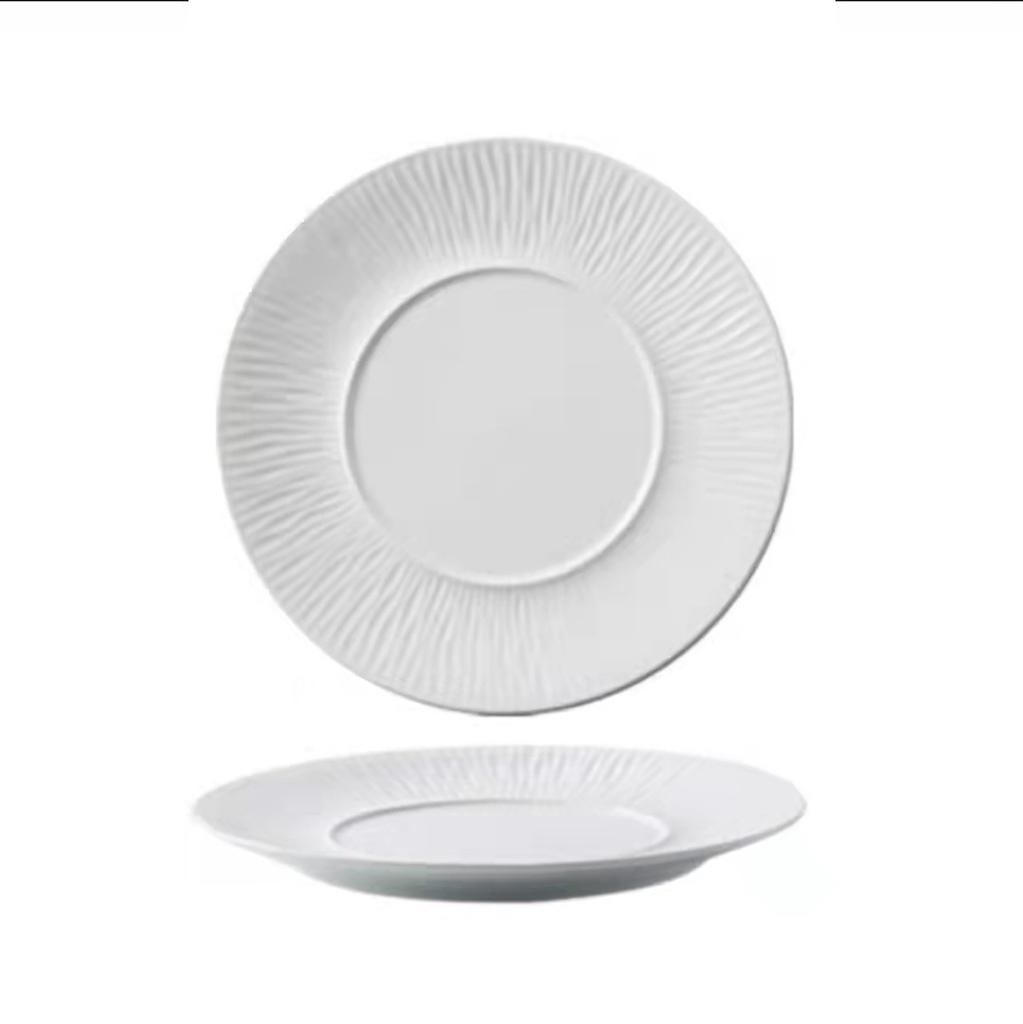 Nordic Western Food Plate Steak Plate Special Bone Plate Personalized Home Pasta Plate Restaurant Hotel Ceramic Tableware