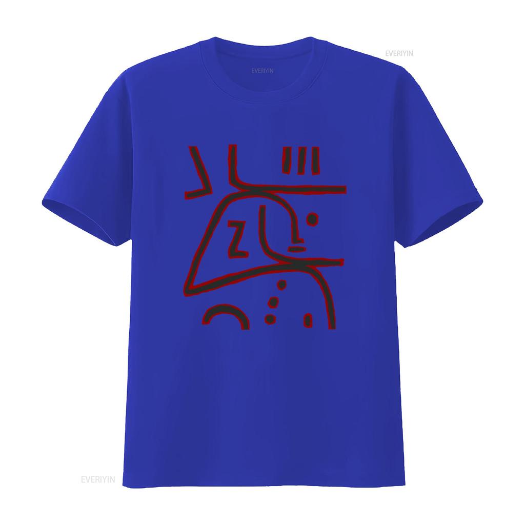 Paul Klee Art Print Bauhaus Style T Shirt for Unique Design Fashion Casual Vintage Washed Versatile Soft Homme