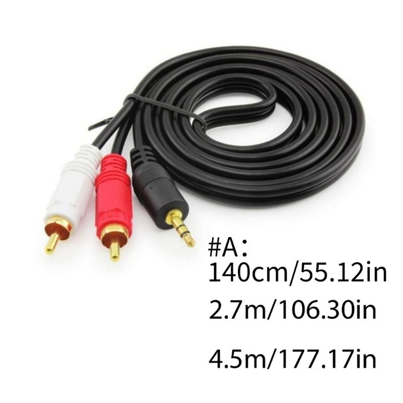 3.5mm to 2RCA Sound Stereo Cable, 3.5mm to 2RCA Male Adapter Sound Cable, Y Splitter Stereo Sound 2RCA Cable, AUXs Cord