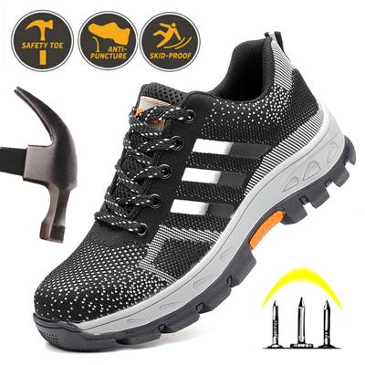 Unisex niezniszczalne buty męskie i damskie ze stalowym noskiem buty robocze ochronne buty odporne na przebicie antypoślizgowe trampki
